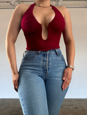 Vane Top - Burgundy