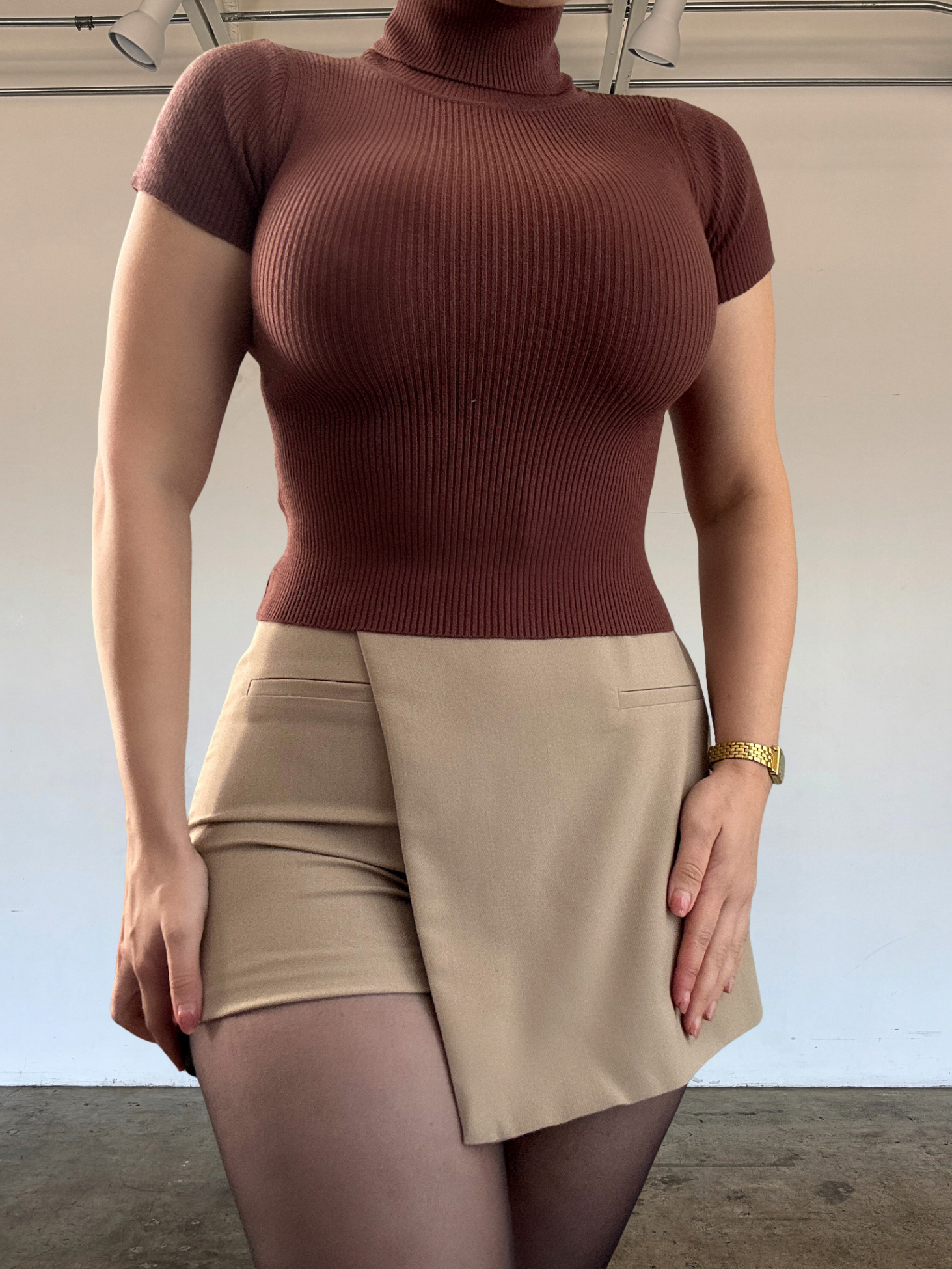 Lena Skort - Dark Taupe