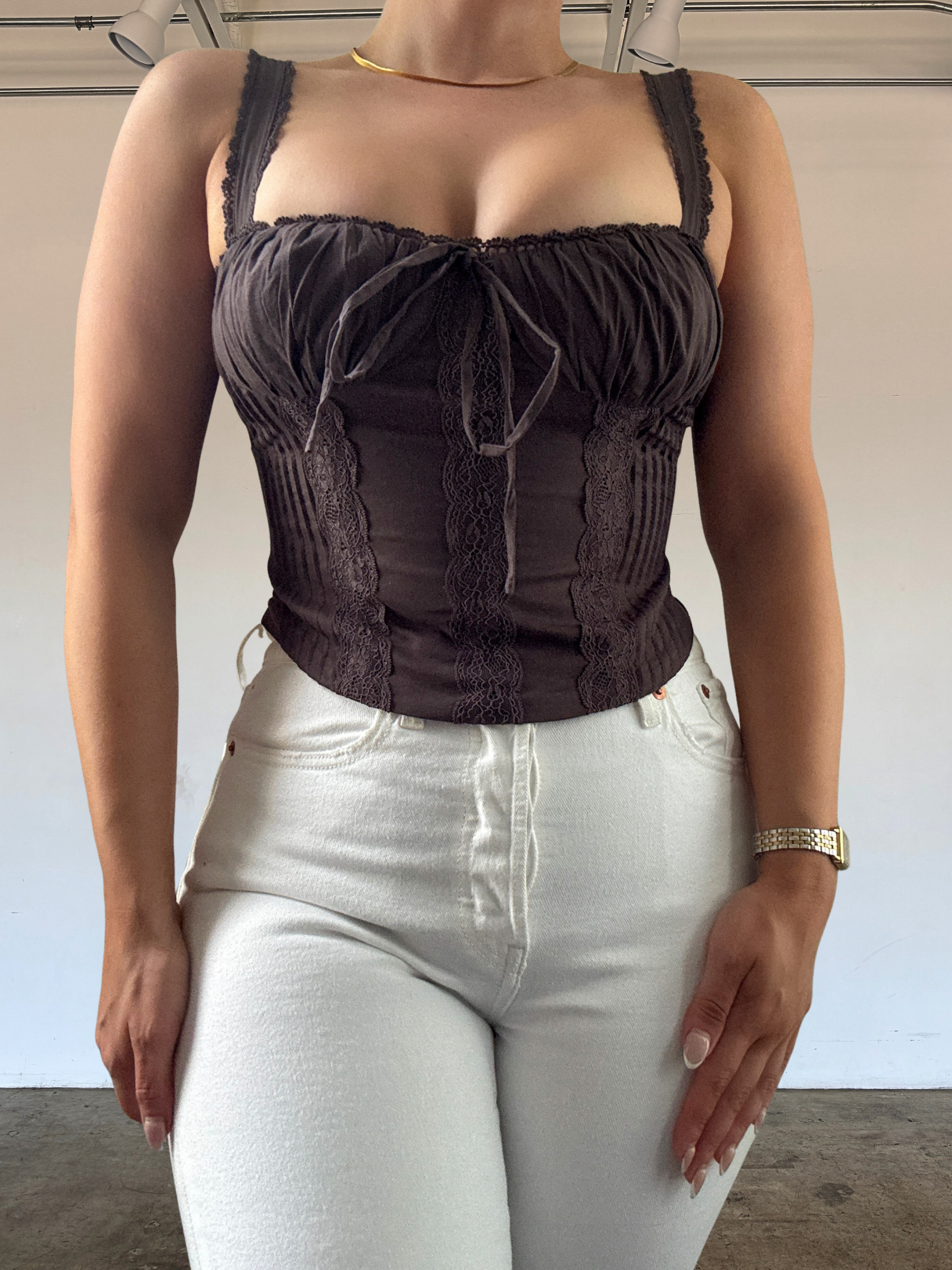 Dani Corset Top - Brown