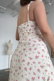 Reagan Dress - Cream/Rose