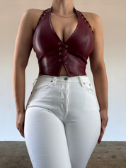 Nia Halter Top - Red