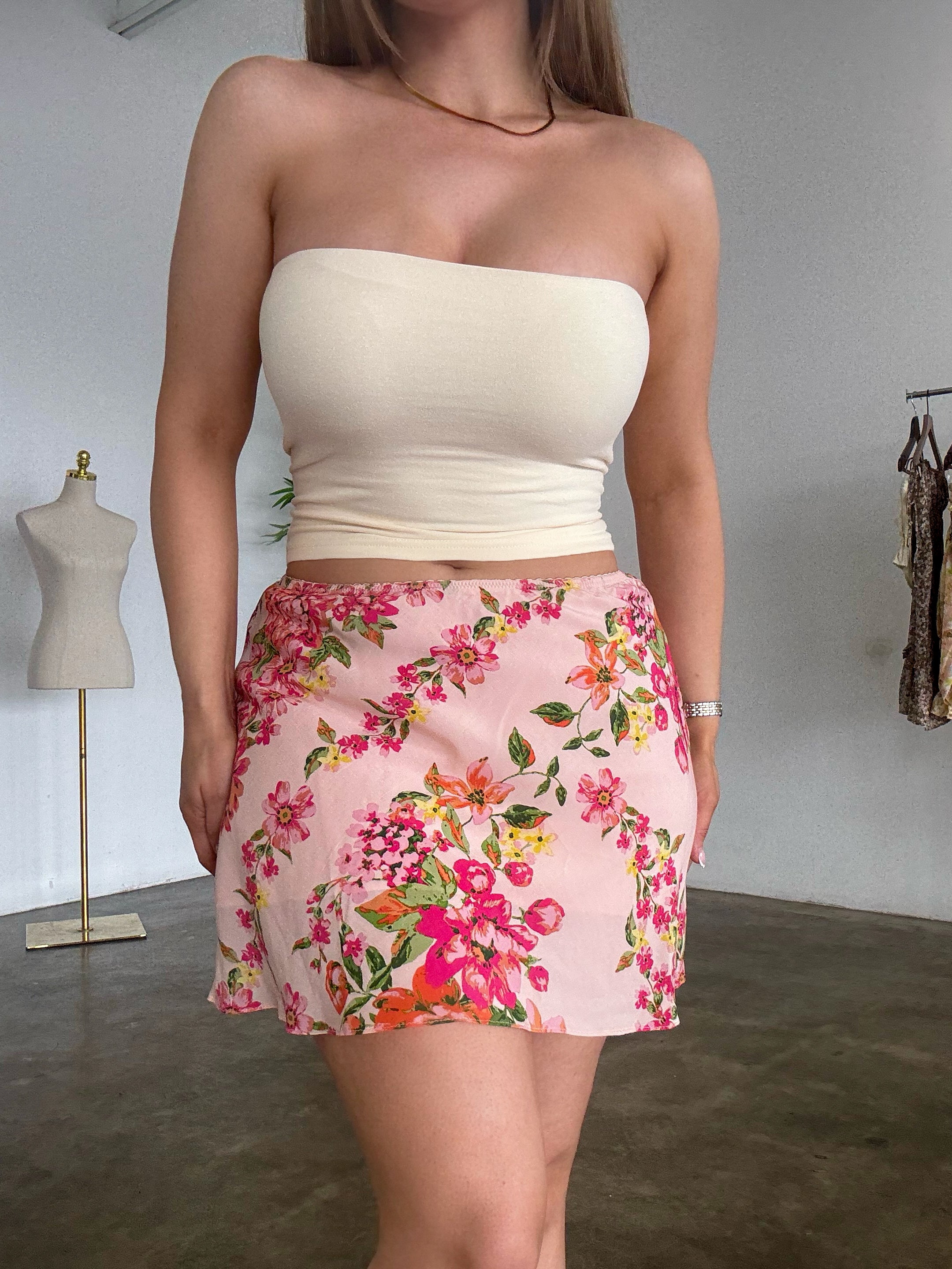 Jaime Skirt - Peach Floral