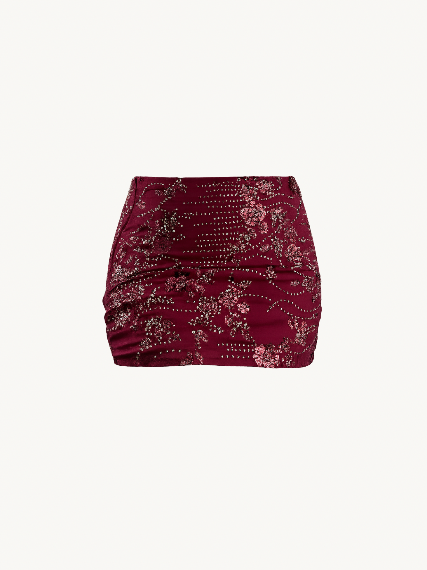 Jane Sequin Skirt - Burgundy