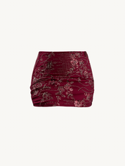 Jane Sequin Skirt - Burgundy