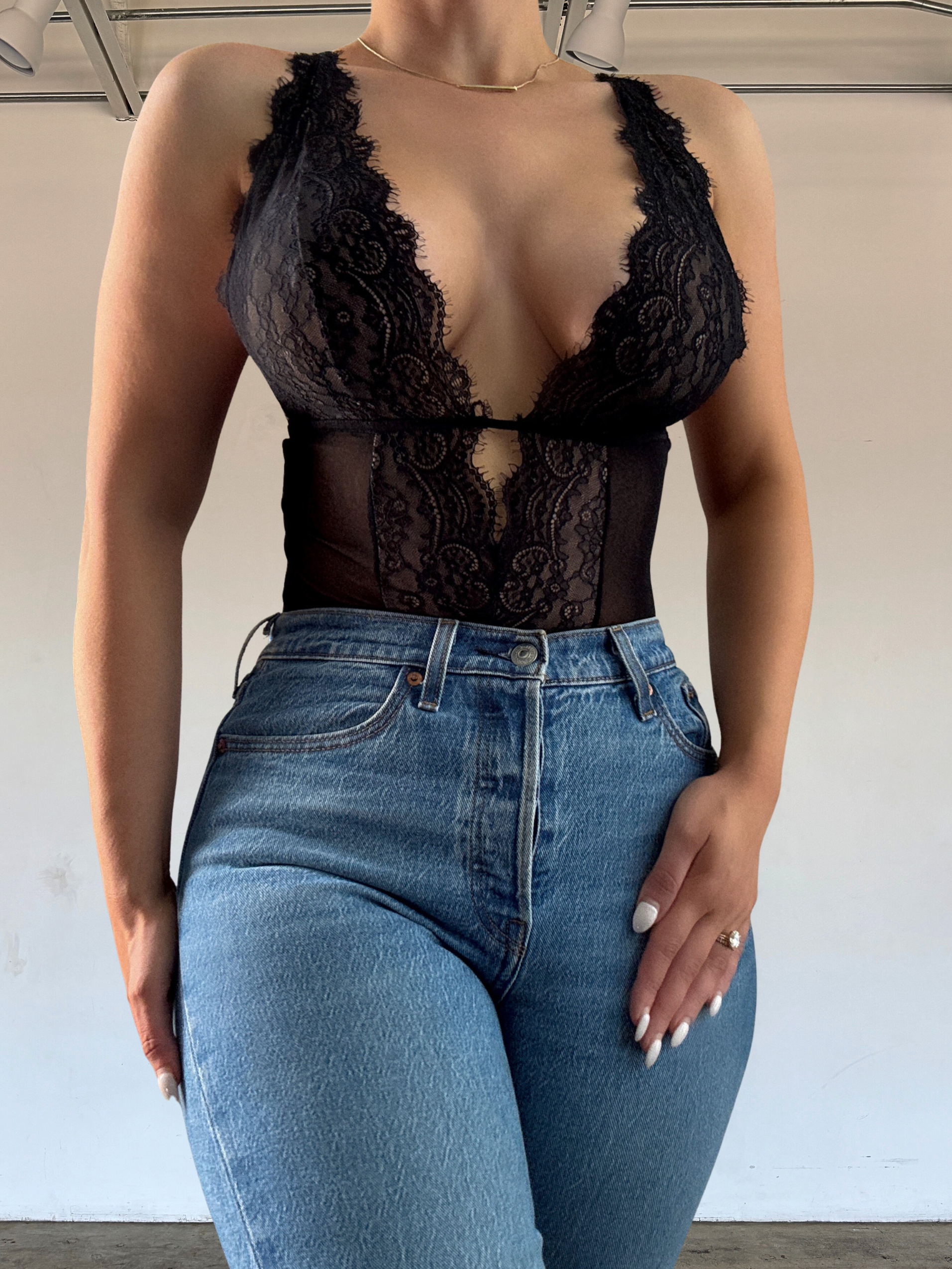 Alanna Mesh Bodysuit - Black