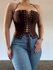 Camryn Corset - Brown