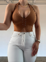 Liv Halter Top - Tan