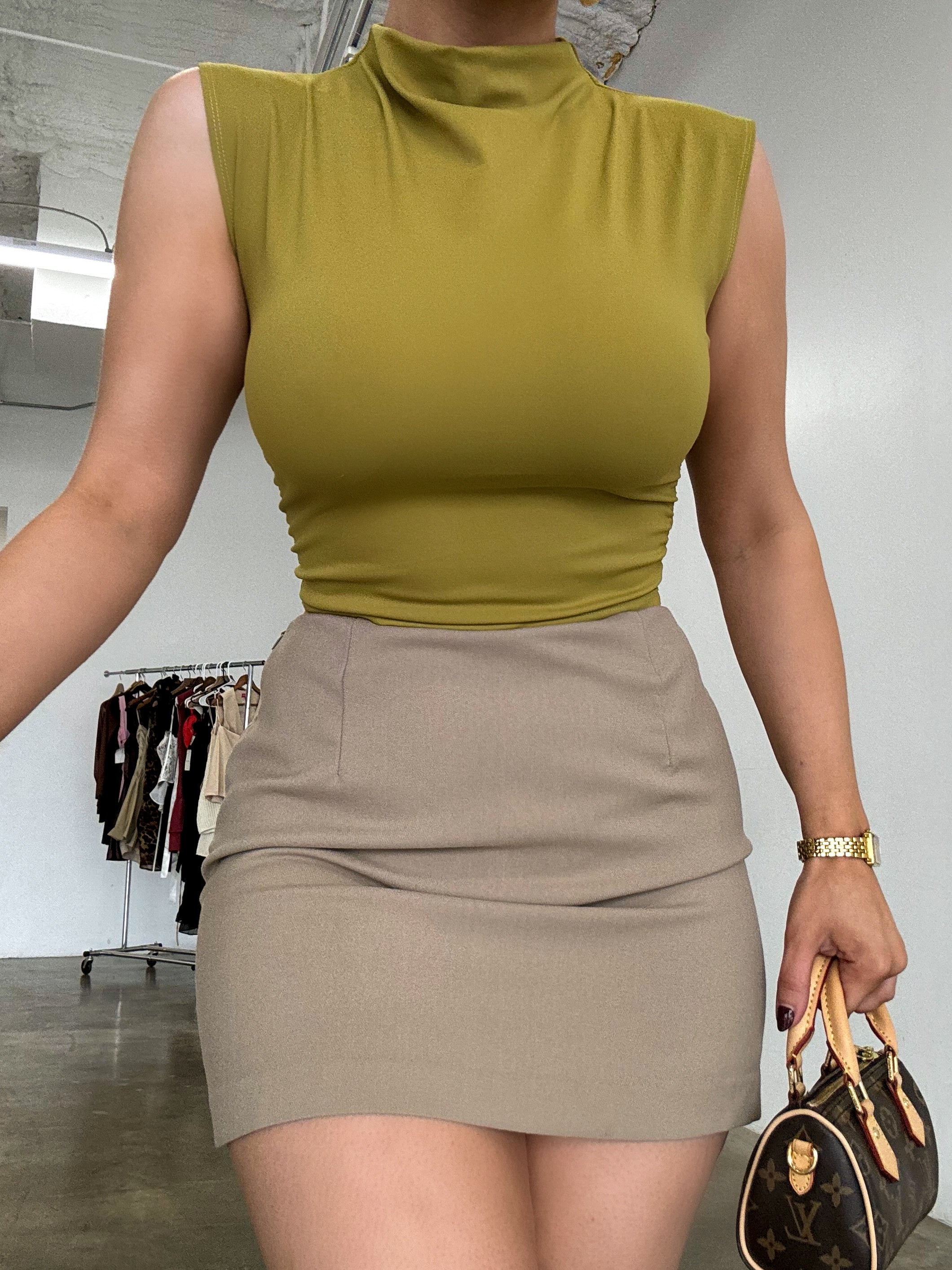 Talia Top - Martini Olive