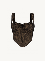 Nataly Mesh Corset - Black Nude