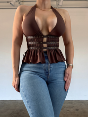 Averie Top - Brown