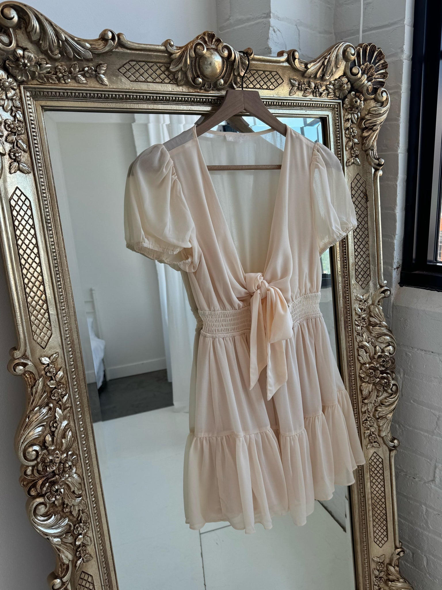 kai mini dress in cream more to come kai mini dress - cream