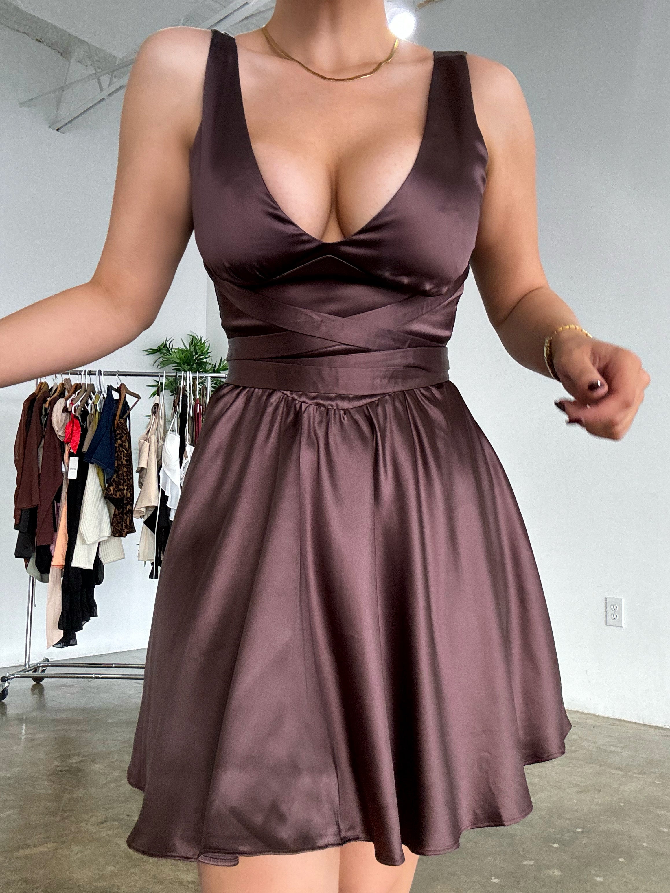 Aitana Dress - Chocolate