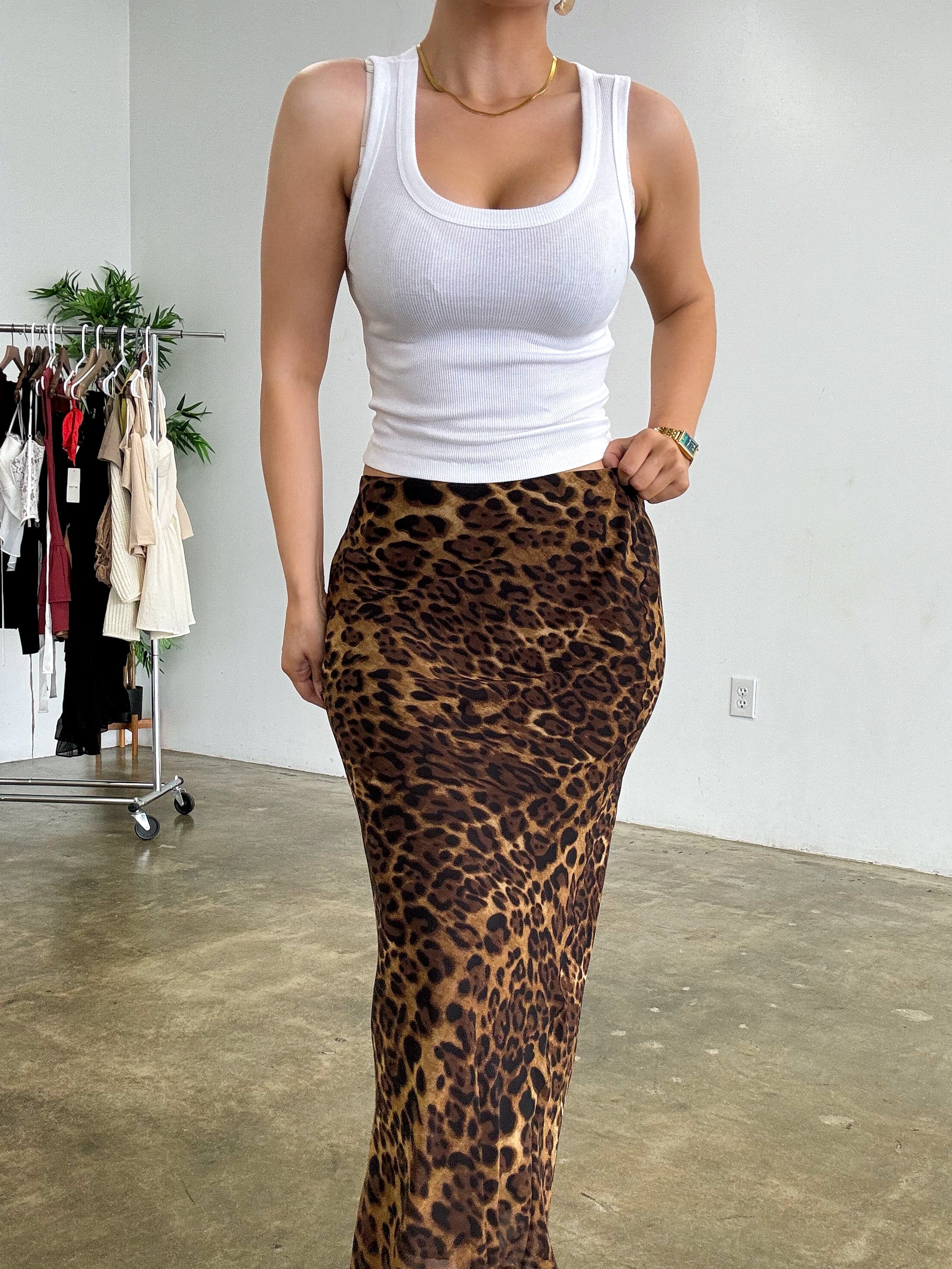 Jane Maxi Skirt - Leopard