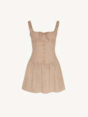 Maia Dress - Gingham Brown