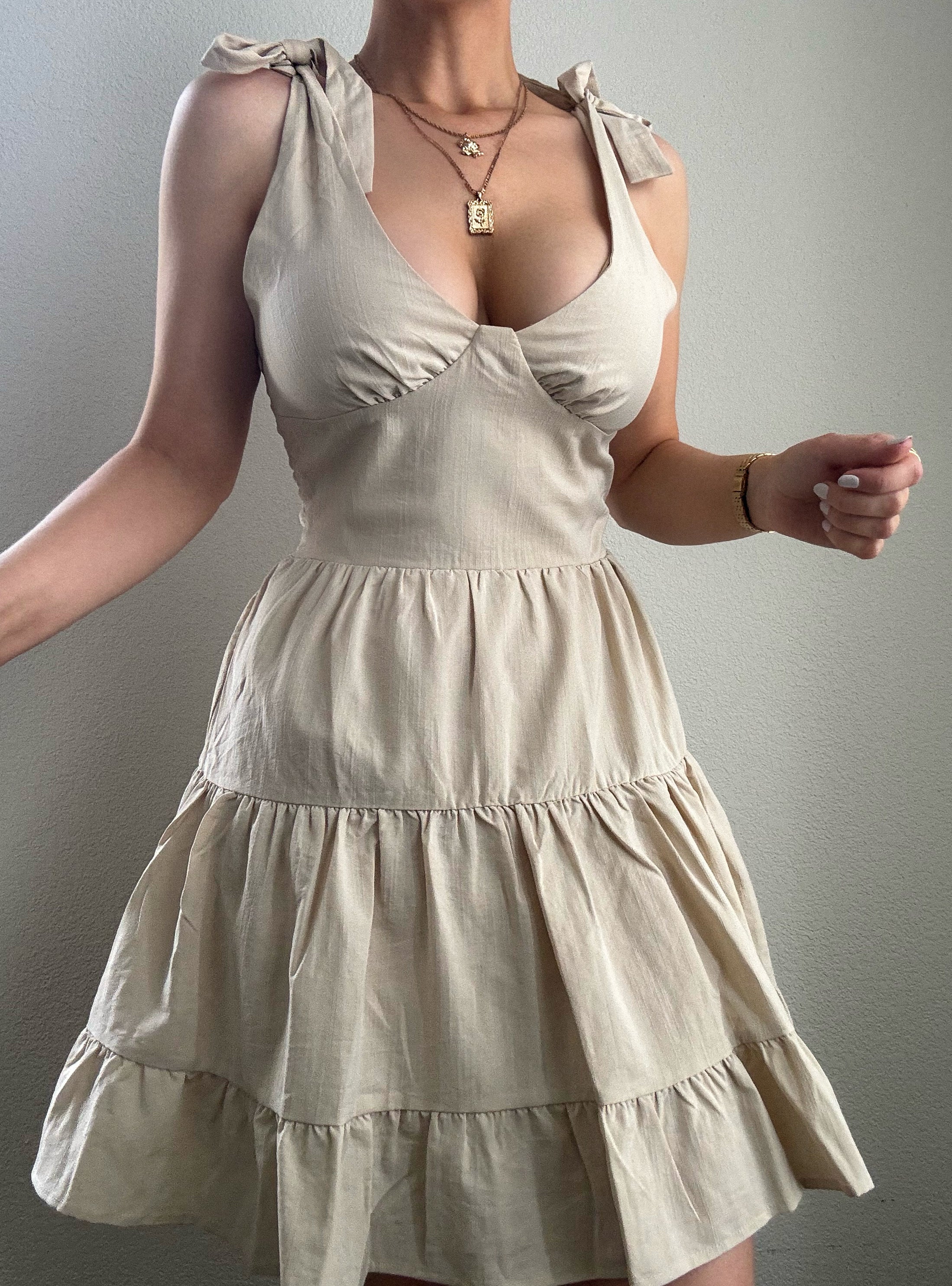 Leila Dress - Beige