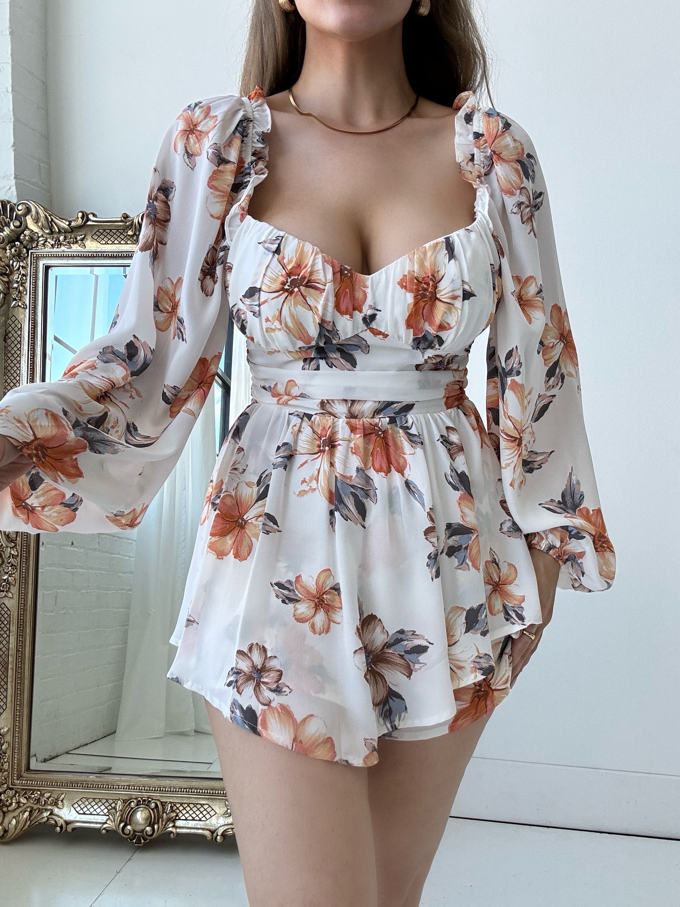 Regina Romper - White