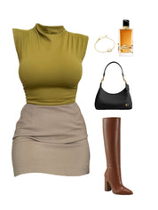 Talia Top - Martini Olive