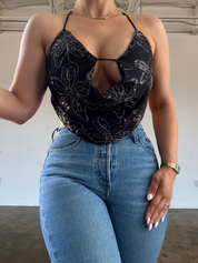 Demi Cowl Tank - Black