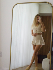 Palmer Vest Skort Set - Taupe