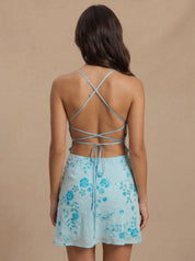 Linda Dress - Aqua Blue