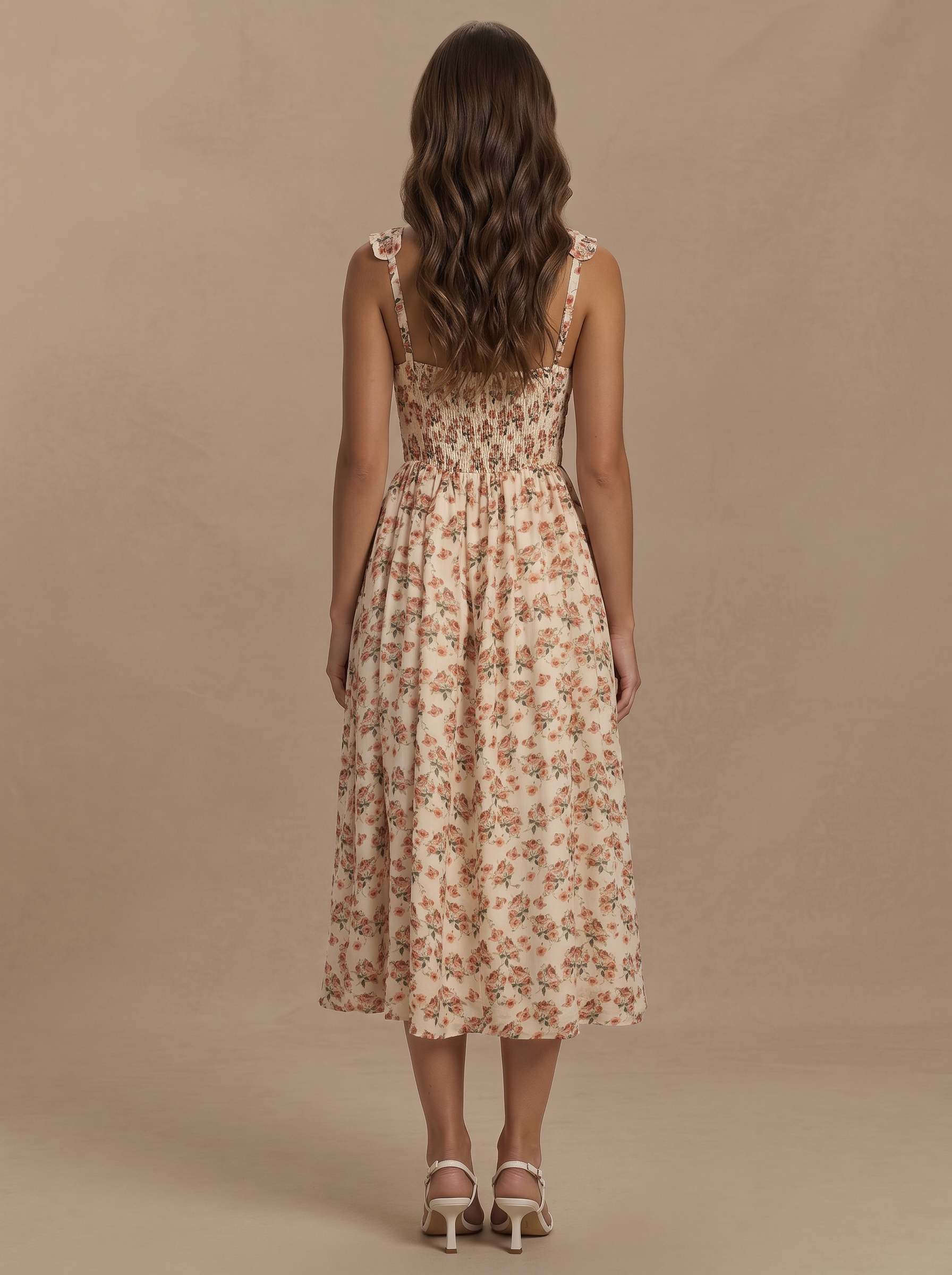 Noelle Corset Dress - Ivory Floral