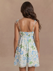 Leia Dress - Blue Floral