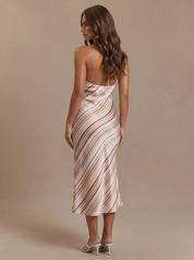 Kora Dress - Grey Berry Stripe