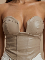 Alexa Corset - Metallic Sand