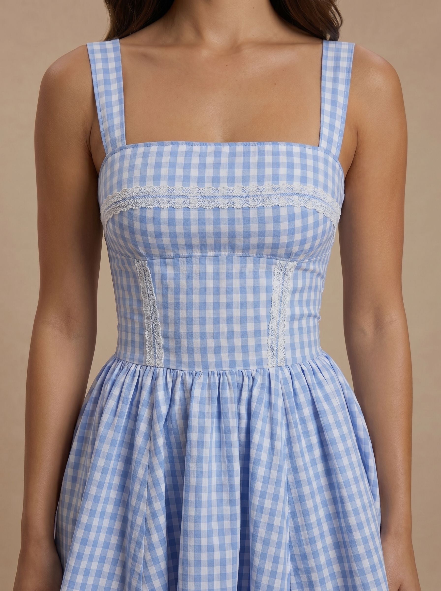 Leana Dress - Blue Plaid