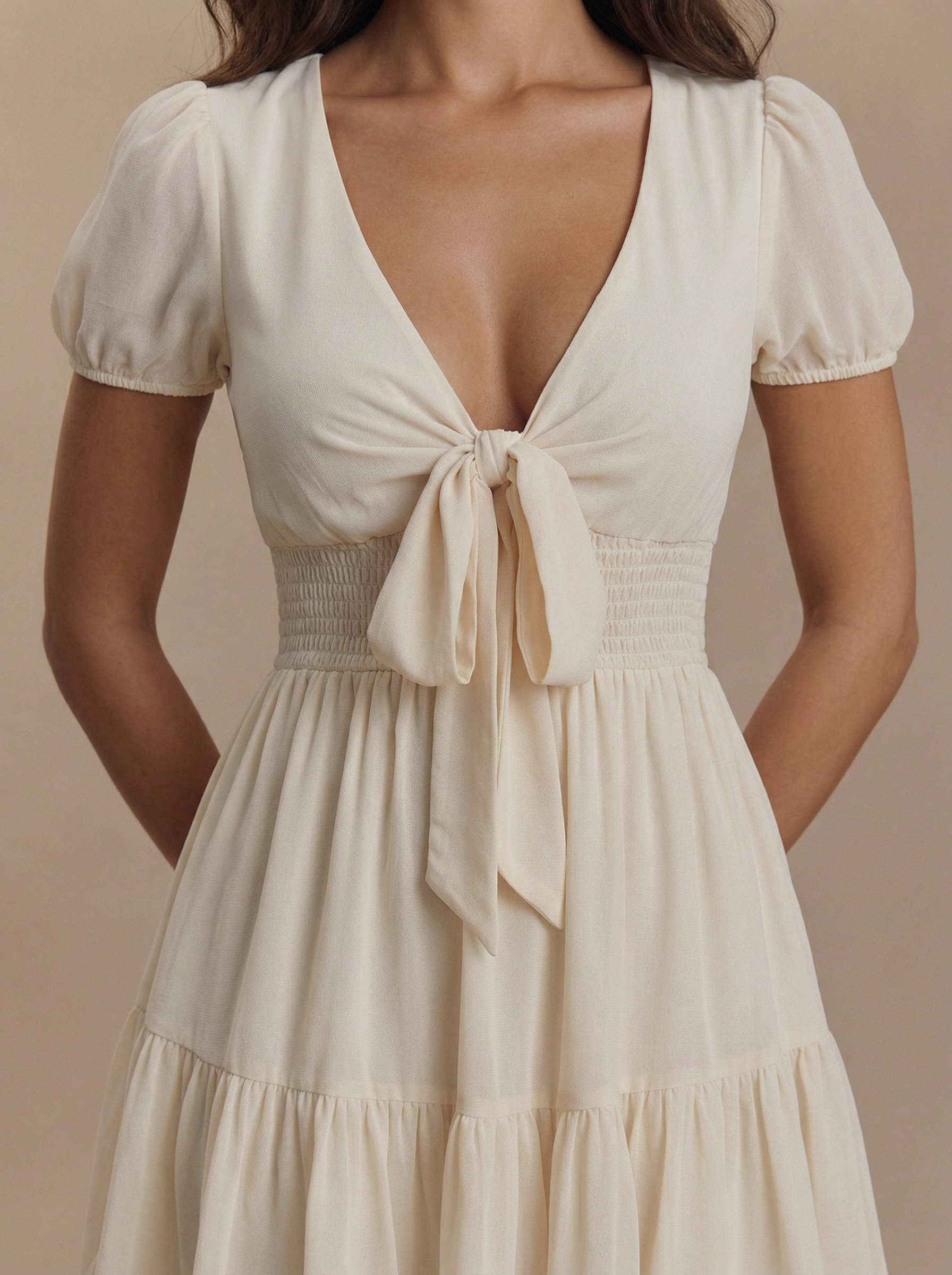 white christmas dresses Garden Kisses Shirred Mini Dress
