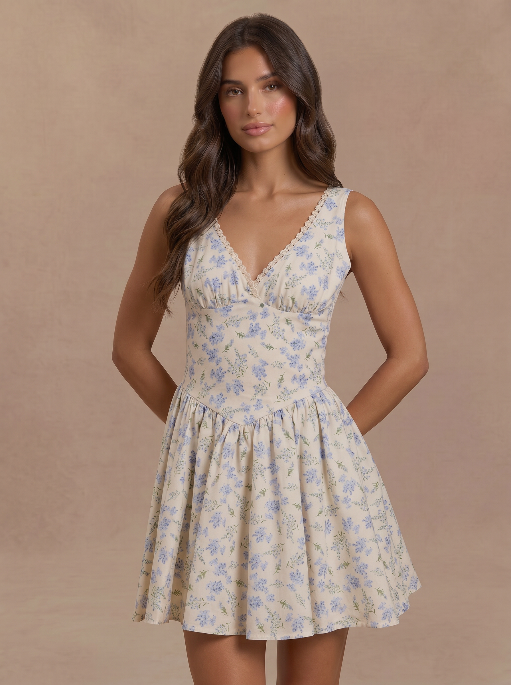 Nora Dress - Blue Floral
